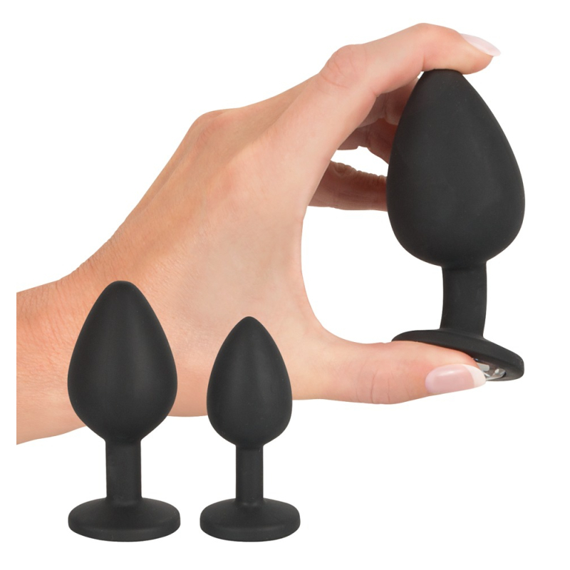 kit 3 plugs bijou velvet jewel noir 4