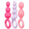 kit 3 plugs silicone booty call satisfyer 95 x 25cm roses