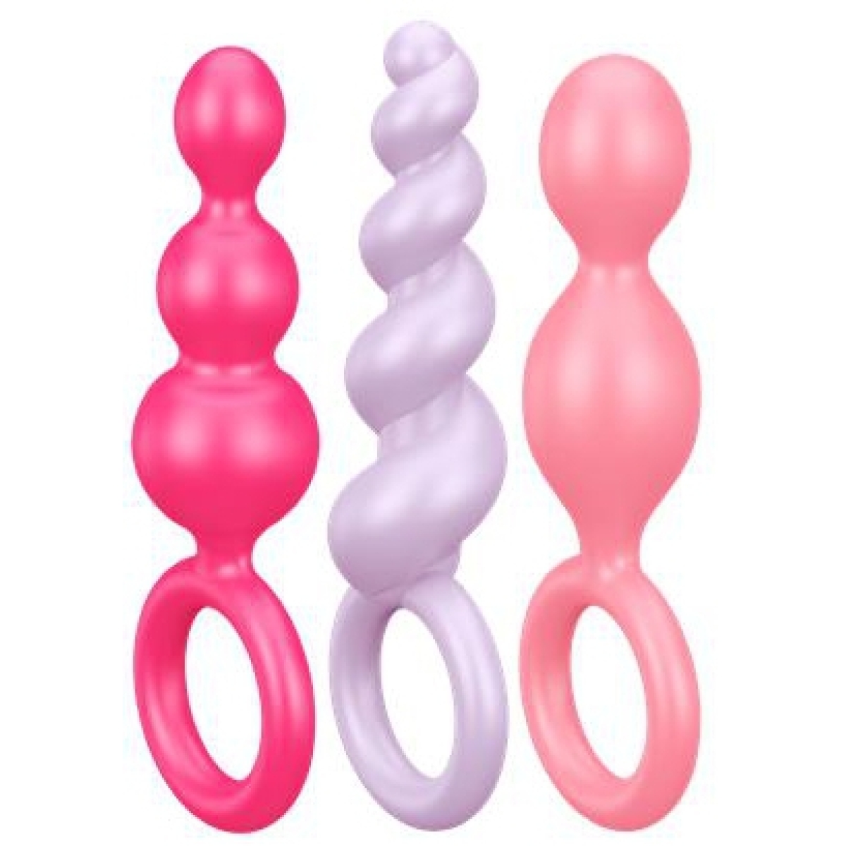 kit 3 plugs silicone booty call satisfyer 95 x 25cm roses