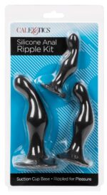 kit 3 plugs silicone ripple kit noirs 1