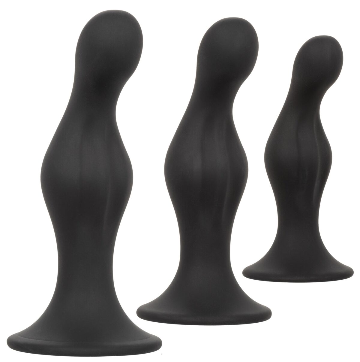 kit 3 plugs silicone ripple kit noirs