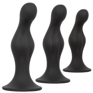 kit 3 plugs silicone ripple kit noirs