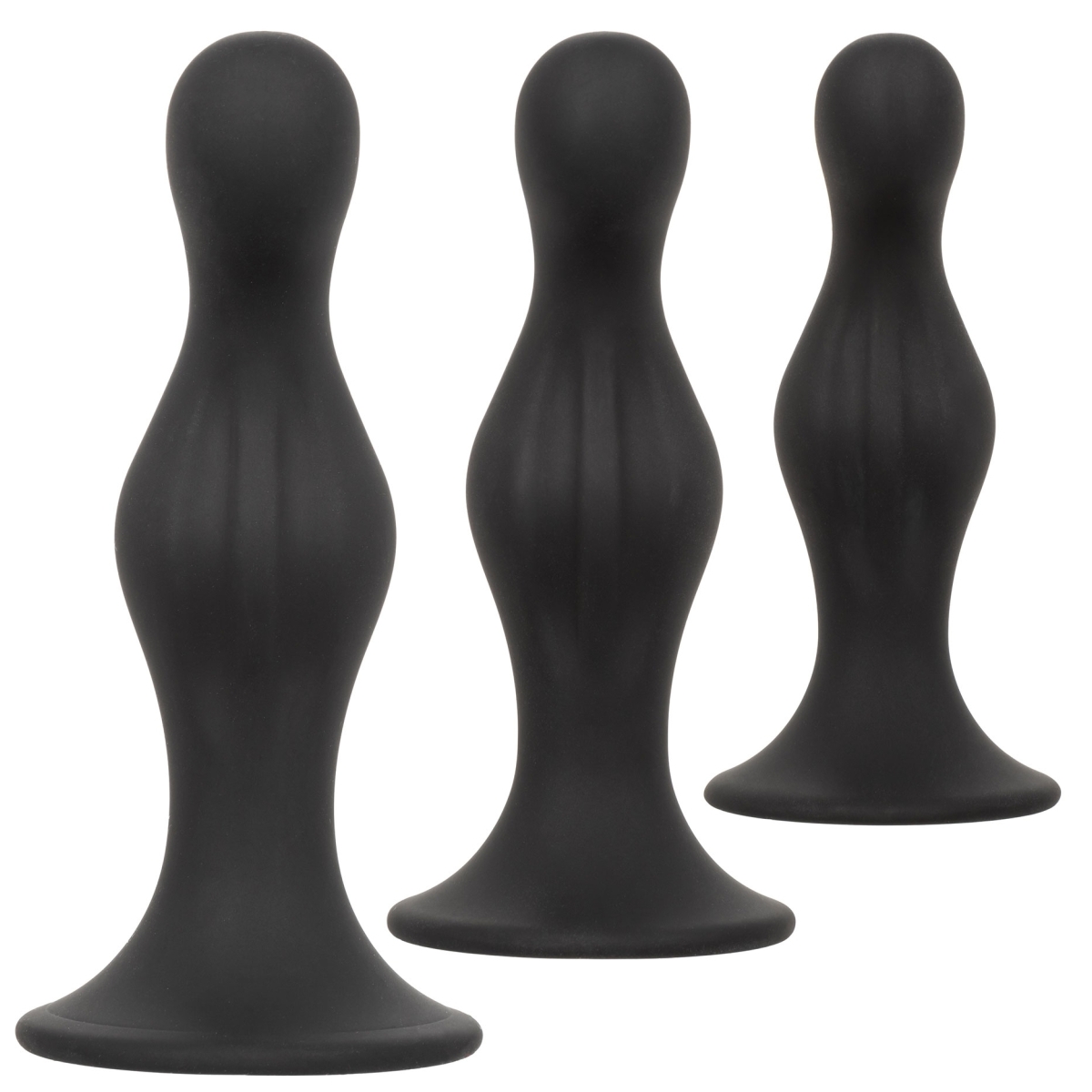 kit 3 plugs silicone ripple kit noirs 5