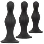 kit 3 plugs silicone ripple kit noirs 5