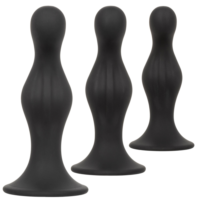 kit 3 plugs silicone ripple kit noirs 5