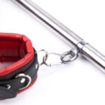 kit barre de maintien collier et menottes simply dom rouge et noir 4