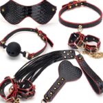 kit bdsm 7 pieces caiman noir rouge