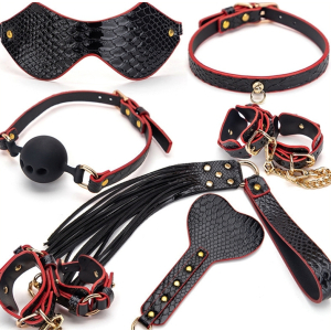 kit bdsm 7 pieces caiman noir rouge