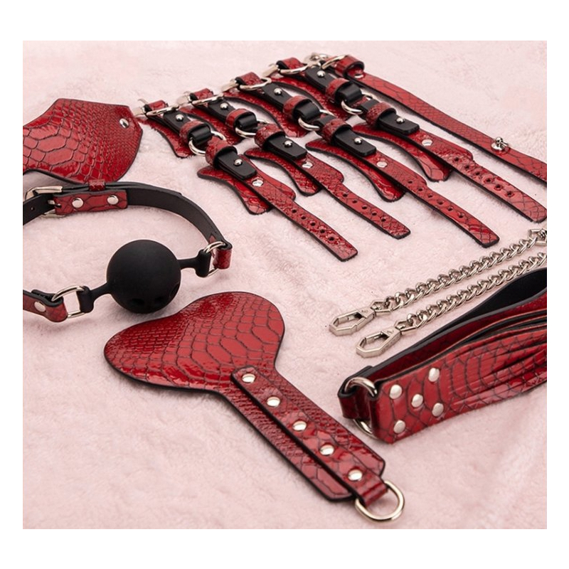 kit bdsm 7 pieces caiman rouge 2