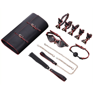 kit bdsm bells 6 pieces noir rouge