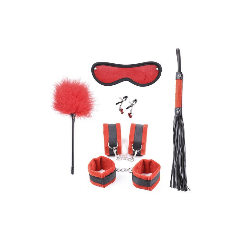 kit bondage 5 pieces rouge