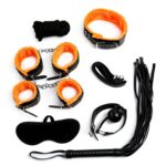 kit bondage 7 pieces noir orange