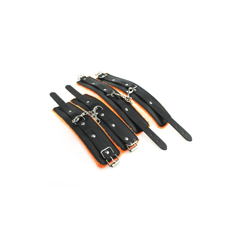 kit bondage 7 pieces noir orange 7