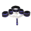 kit bondage avec collier et menottes violet