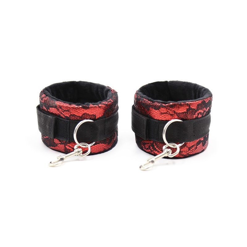 kit bondage collier menottes rouge 2