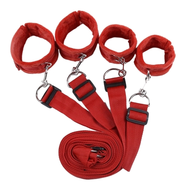 kit bondage pour lit rouge