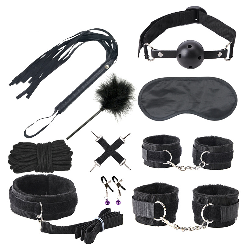 kit bondage push 10 pieces noir