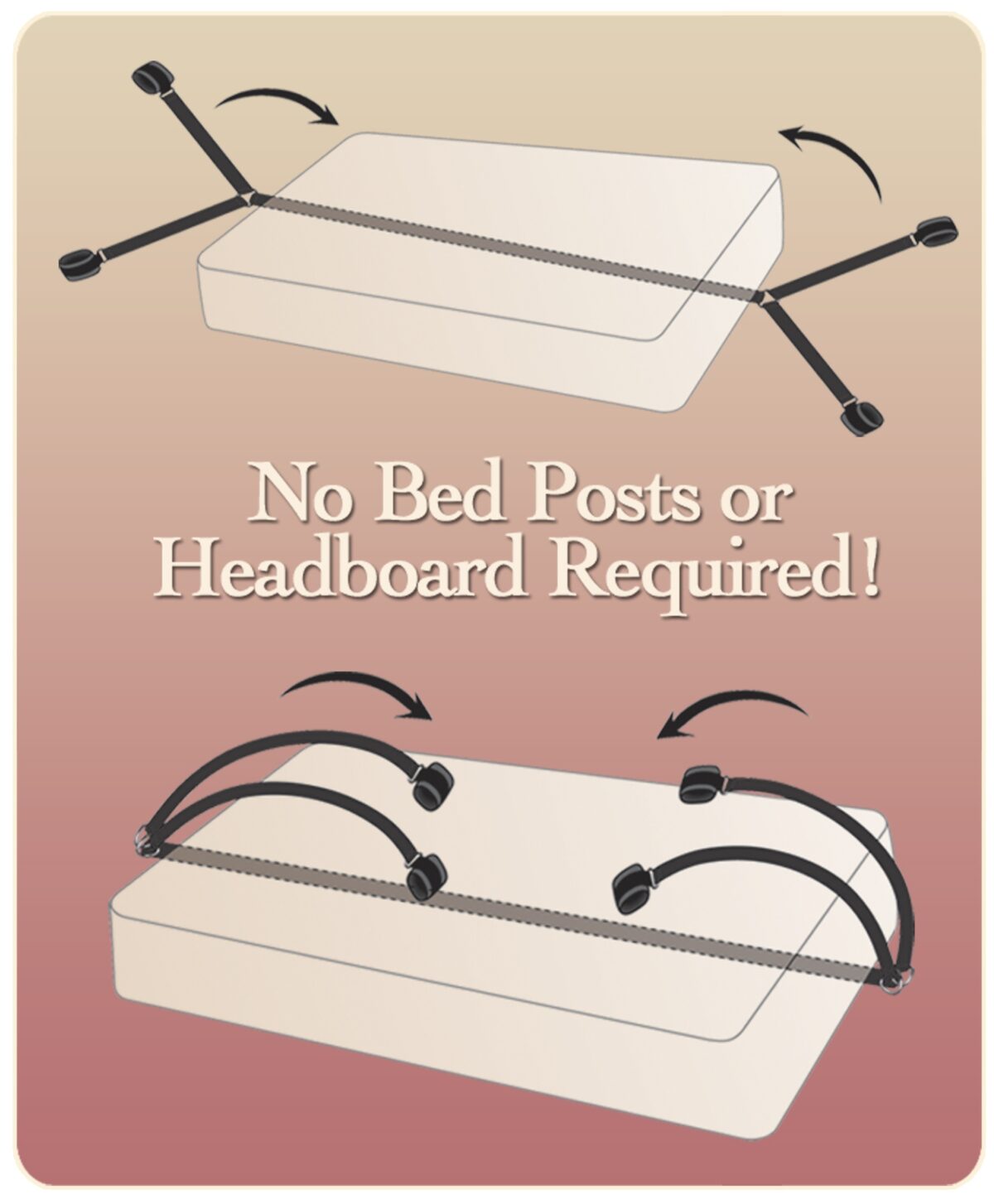 kit bondage retenues pour lit