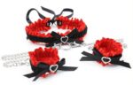 kit collier menottes romance noir rouge 6