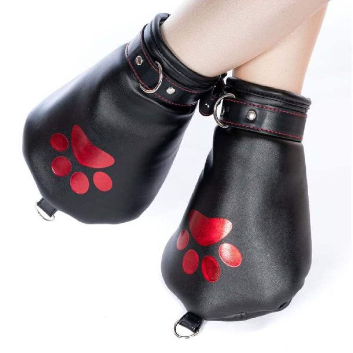 kit complet puppy bondage 14 pieces noir rouge 3