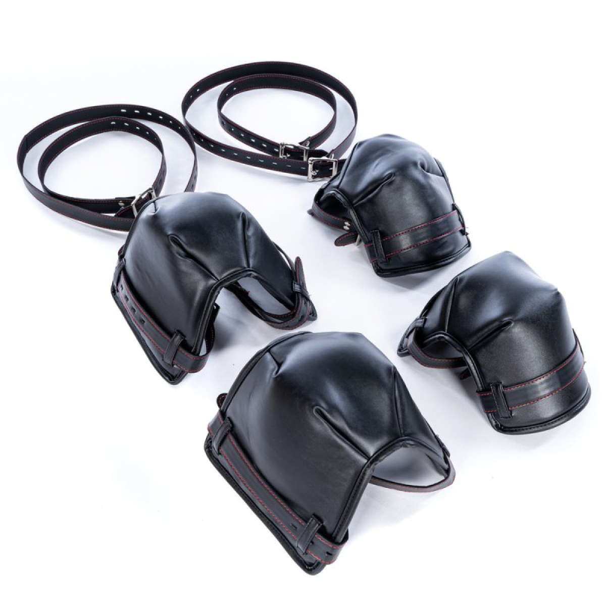 kit complet puppy bondage 14 pieces noir rouge 5