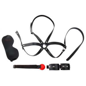kit d initiation bdsm obedience 4 pieces noir
