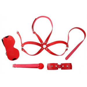 kit d initiation bdsm obedience 4 pieces rouge