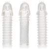 kit de 3 gaines de penis texturees ribbed extend 14 x 4cm