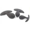 kit de 3 mini plugs prostatiques silicone 11 x 35cm noir 1