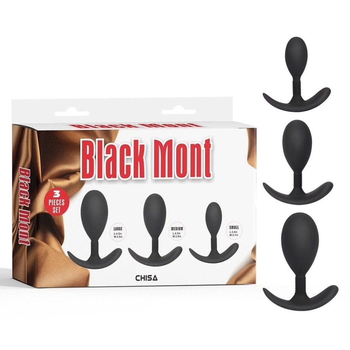 kit de 3 plugs avec bille trainer mont noirs 1