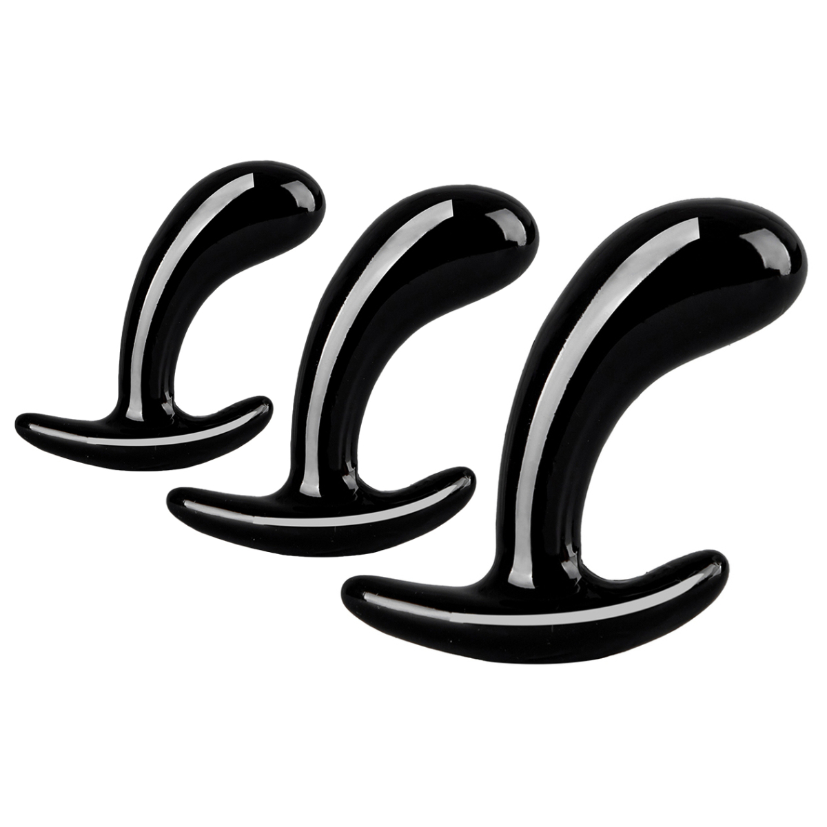 kit de 3 plugs curved three 11 x 35cm noir
