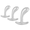 kit de 3 plugs curved three 11 x 35cm transparent