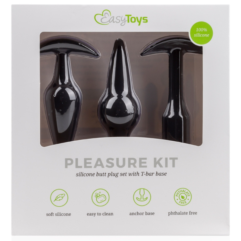 kit de 3 plugs pleasure noirs 9