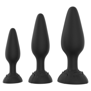 kit de 3 plugs rolarose 11 x 41cm noir