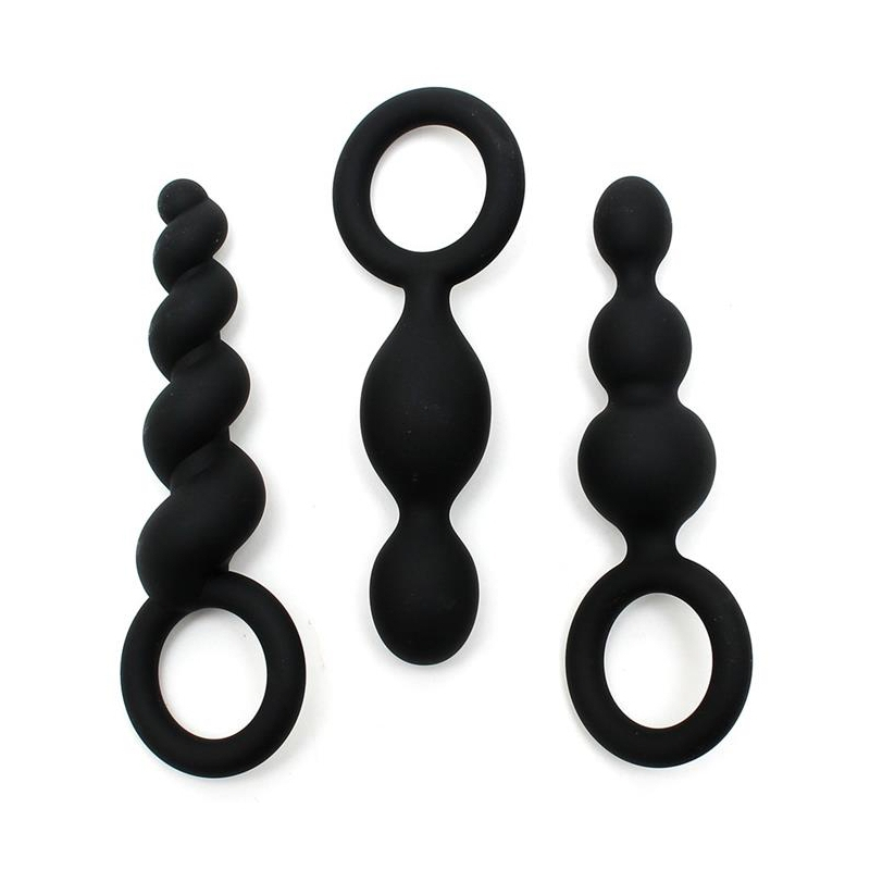 kit de 3 plugs silicone booty call satisfyer 95 x 25cm 2