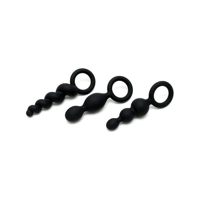 kit de 3 plugs silicone booty call satisfyer 95 x 25cm 3