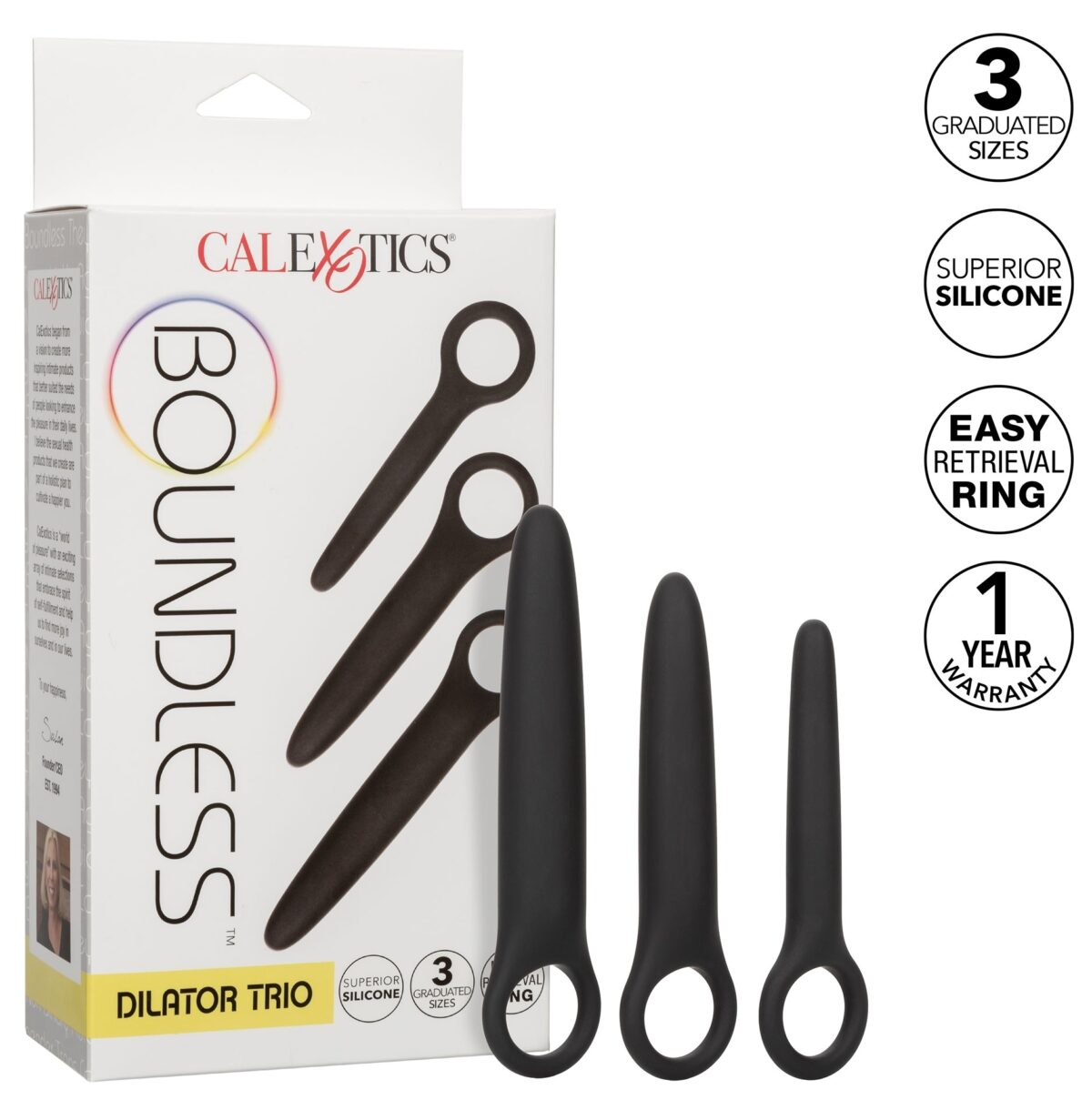 kit de 3 plugs silicone dilatro trio boundless noirs 2