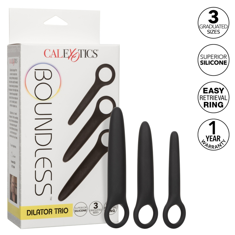 kit de 3 plugs silicone dilatro trio boundless noirs 2
