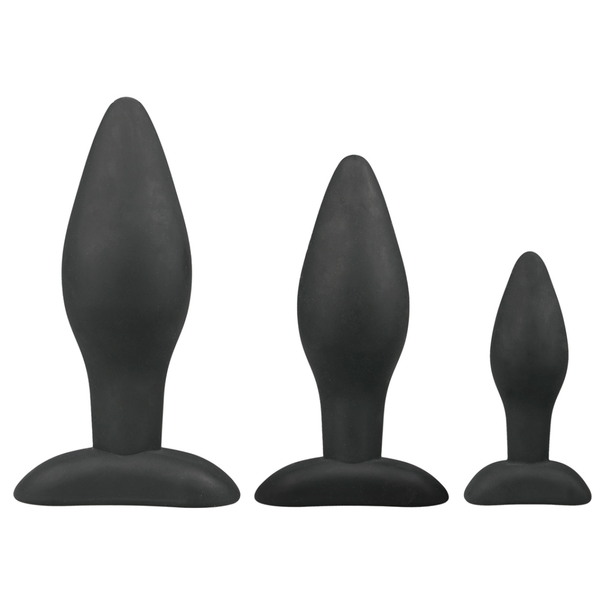 kit de 3 plugs silicone rocket noirs