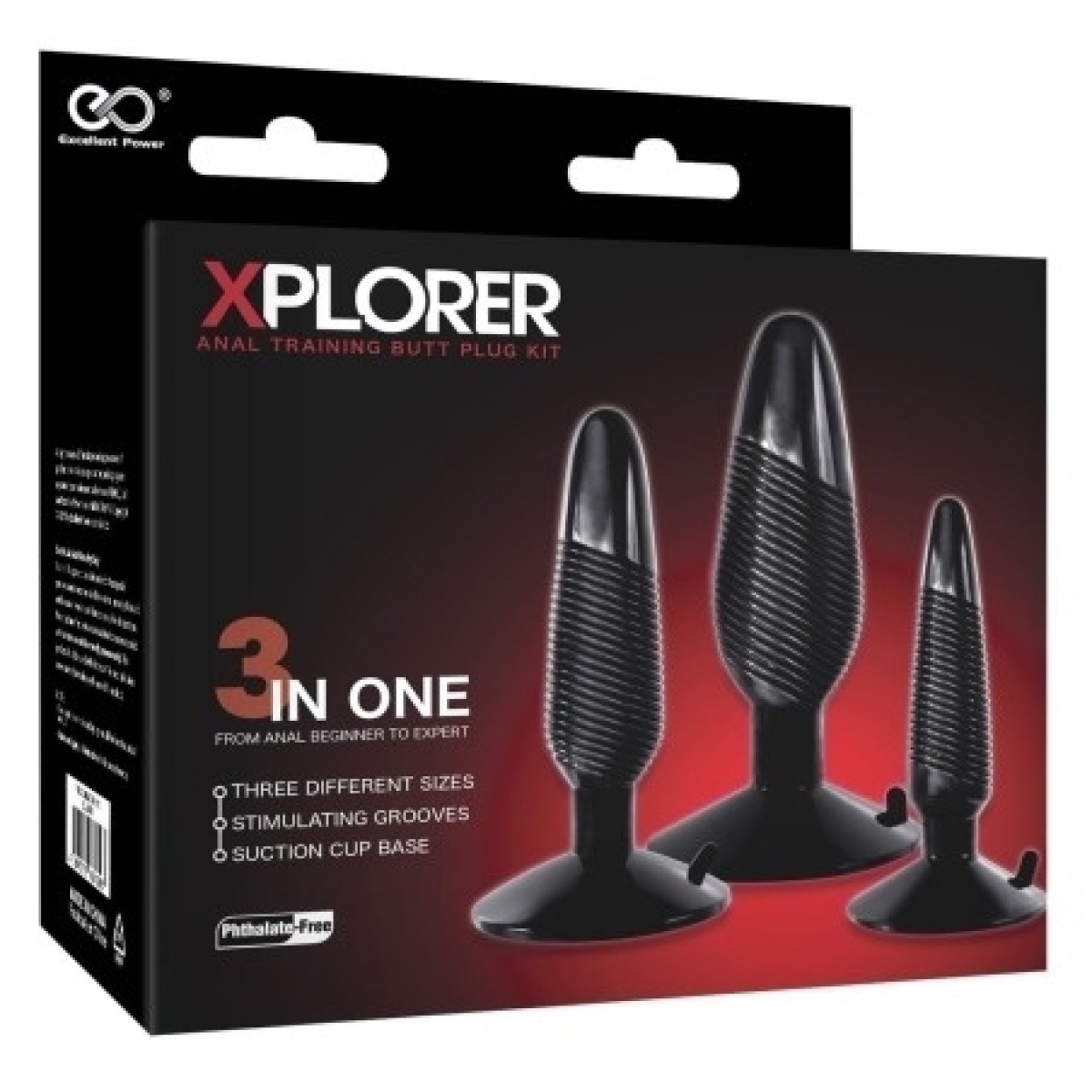 kit de 3 plugs xplorer noirs 1