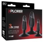 kit de 3 plugs xplorer noirs 1