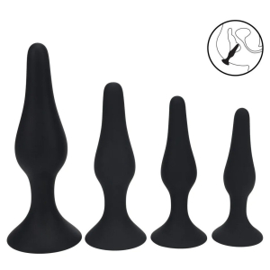 kit de 4 plugs slim noirs