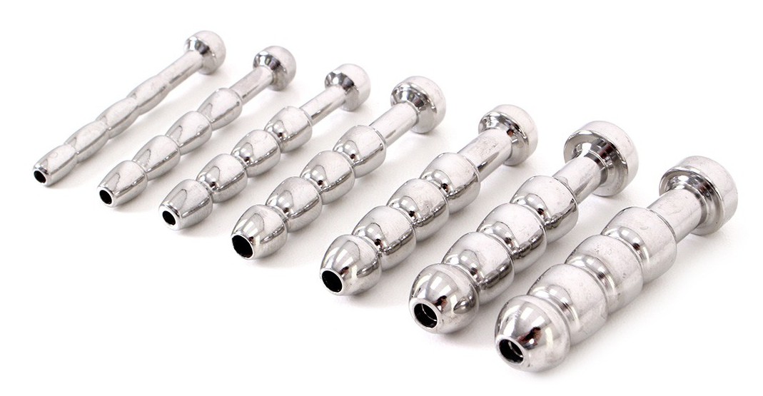 Kit de 7 plugs d'urètre percés Holow 4.2cm | 5 à 11mm