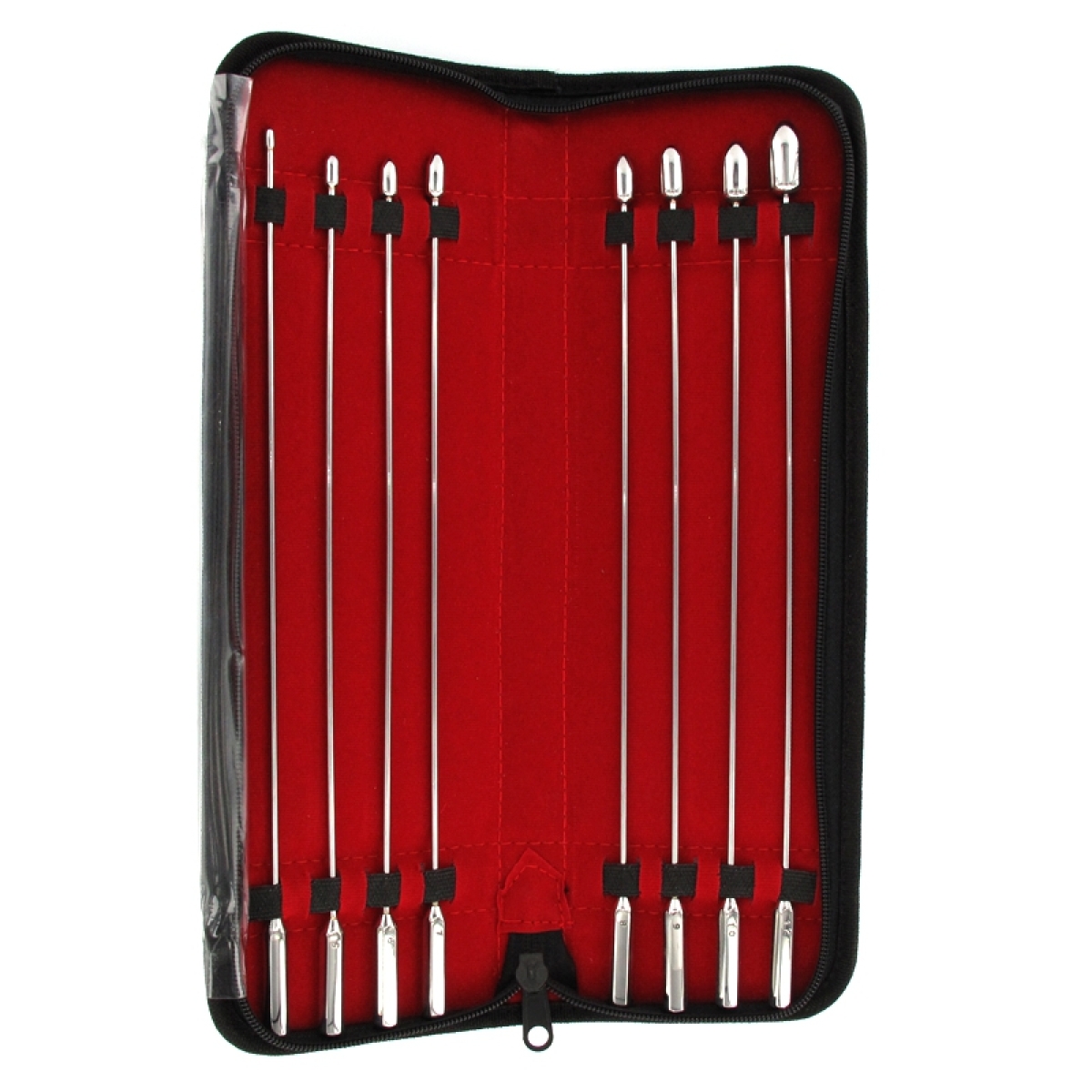 kit de 8 tiges d uretre en metal rosebud 24cm diametres 4 a 12mm