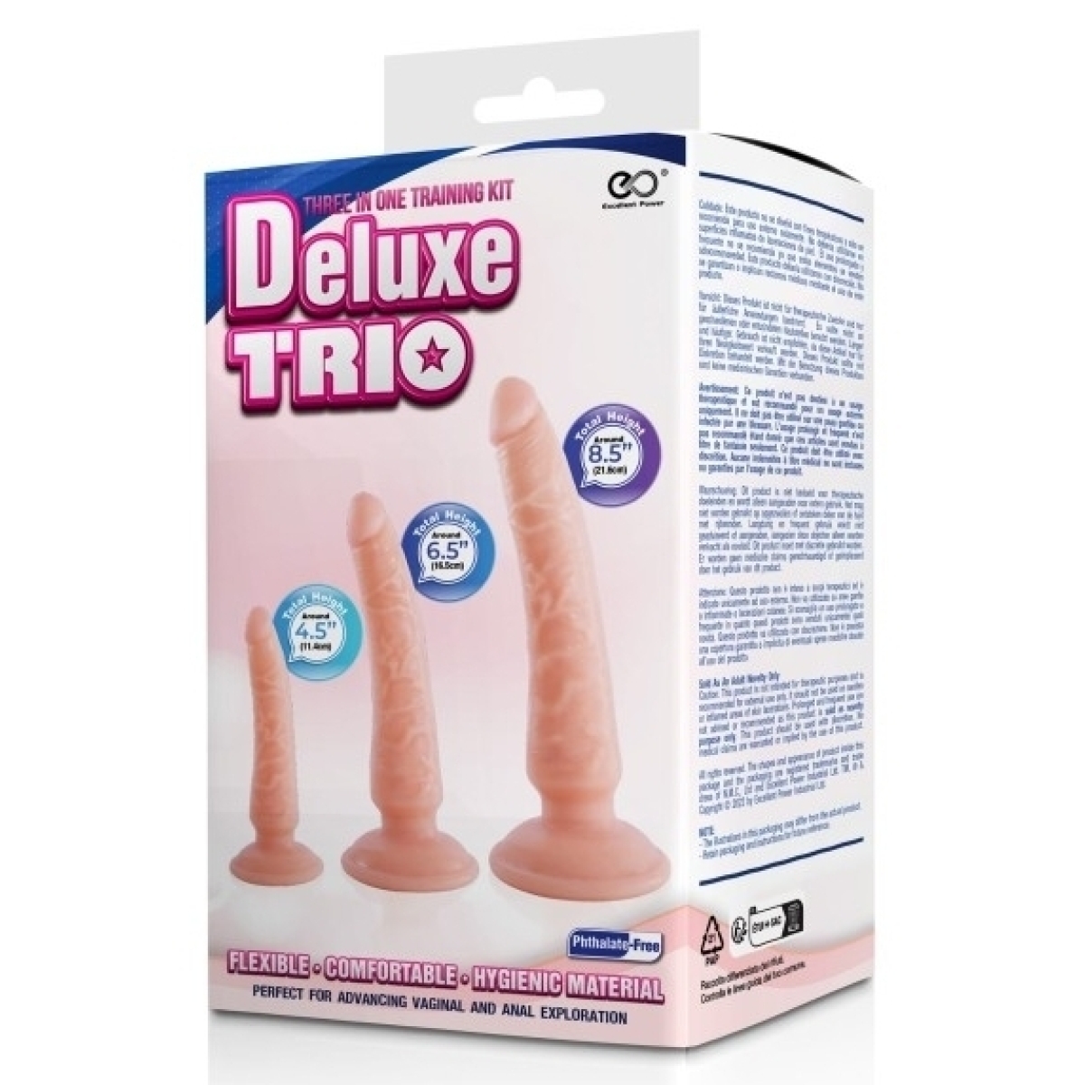 kit de plugs realistes deluxe trio 3 sextoys 1
