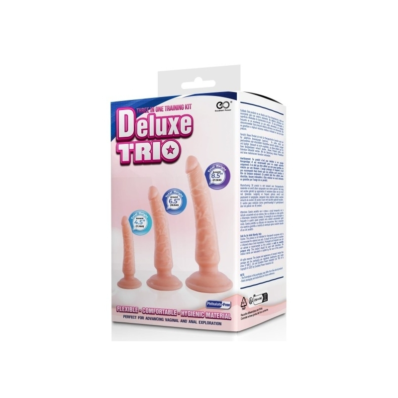 kit de plugs realistes deluxe trio 3 sextoys 1