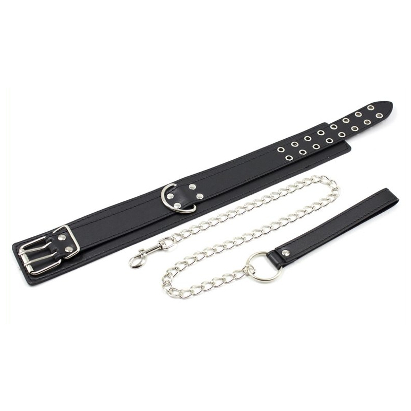 kit menottes et collier double pin noir 1