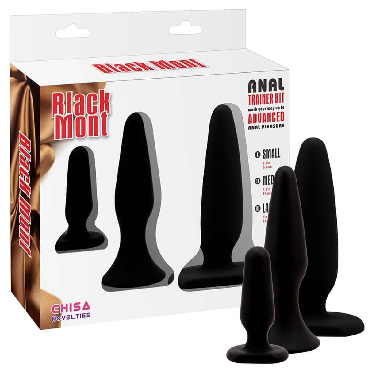 kit plugs en silicone black mont x3