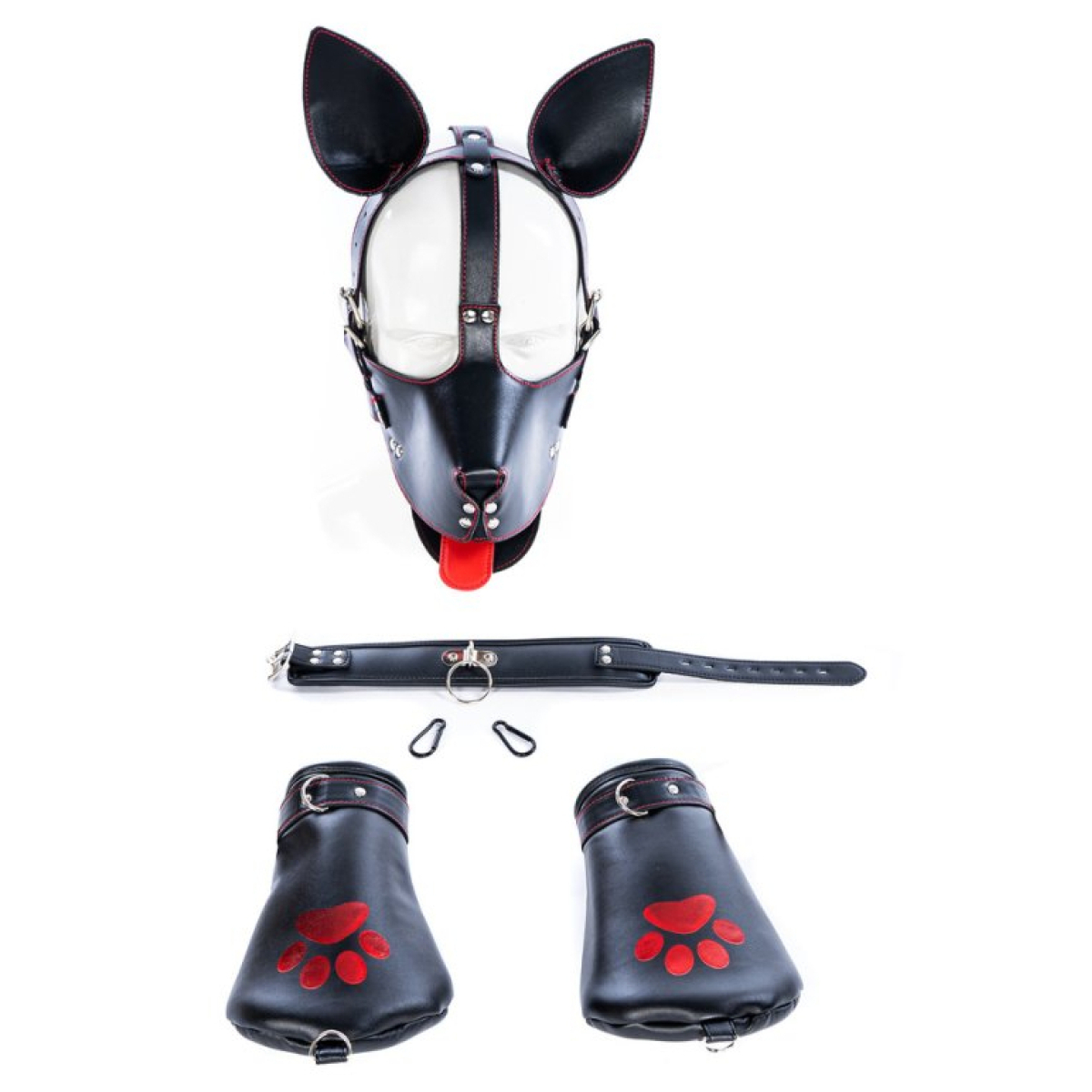 kit puppy 6 pieces noir rouge