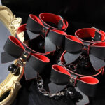 kit sexy bow 5 pieces noir rouge 4
